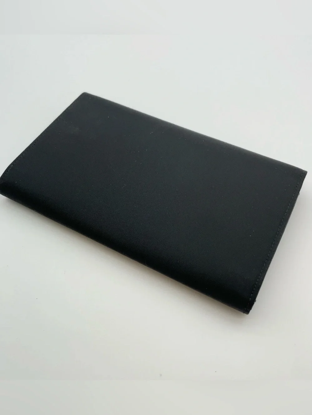 Auth Prada Tessuto Nylon Black Flap/Wallet